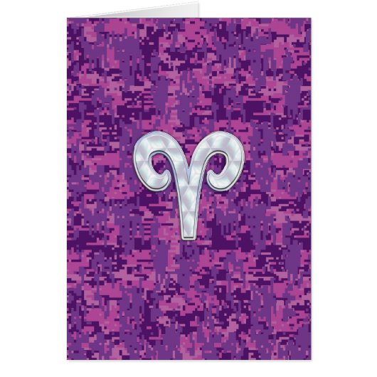 Pearl like Aries Zodiac Sign on Digital Camo (Voorkant)