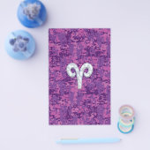 Pearl like Aries Zodiac Sign on Digital Camo Flyer (Enkel)