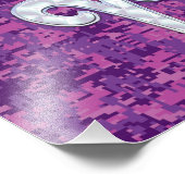 Pearl like Aries Zodiac Sign on Digital Camo Foto Afdruk (Hoek)