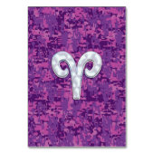 Pearl like Aries Zodiac Sign on Digital Camo Kaart (Voorkant)