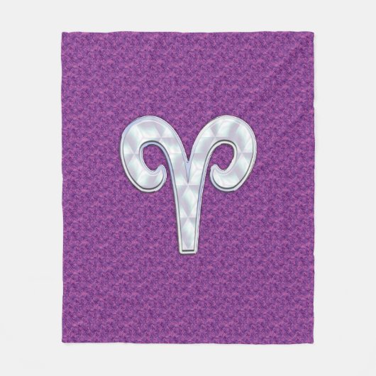 Pearl like Aries Zodiac Sign Pink Camouflage Fleece Deken (Voorkant)