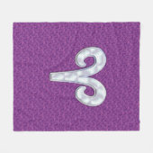 Pearl like Aries Zodiac Sign Pink Camouflage Fleece Deken (Voorkant (Horizontaal))