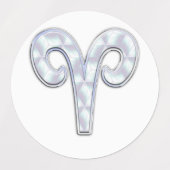 Pearl like Aries Zodiac Sign Pink Camouflage Labels (Design 2)