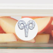 Pearl like Aries Zodiac Sign Pink Camouflage Labels (Aangebracht)