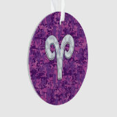 Pearl like Aries Zodiac Symbol Digital Camouflage Ornament (voorkant)