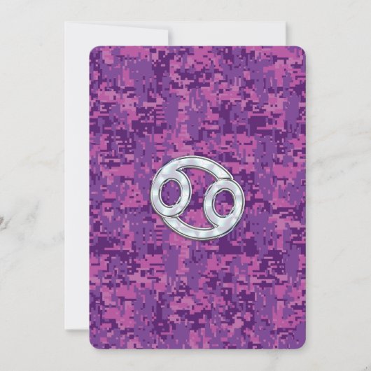 Pearl like Cancer Zodiac Sign on Digital Camo (Voorkant)