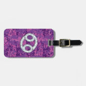 Pearl like Cancer Zodiac Sign on Digital Camo Bagagelabel (Voorkant horizontaal)
