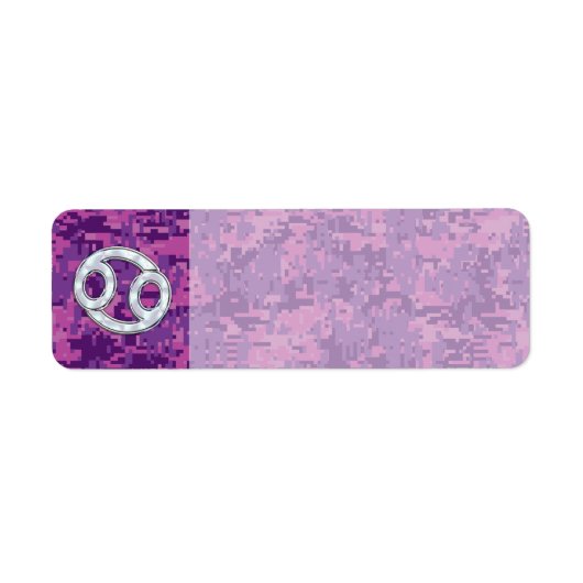 Pearl like Cancer Zodiac Sign on Digital Camo Etiket (Voorkant)