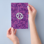 Pearl like Cancer Zodiac Sign on Digital Camo Flyer (Hand)