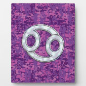 Pearl like Cancer Zodiac Sign on Digital Camo Fotoplaat (Voorkant)