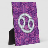 Pearl like Cancer Zodiac Sign on Digital Camo Fotoplaat (Zijkant)