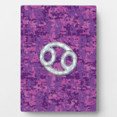 Pearl like Cancer Zodiac Sign on Digital Camo Fotoplaat (voorkant)