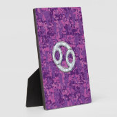 Pearl like Cancer Zodiac Sign on Digital Camo Fotoplaat (Zijkant)