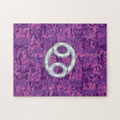 Pearl like Cancer Zodiac Sign on Digital Camo Legpuzzel (Horizontaal)