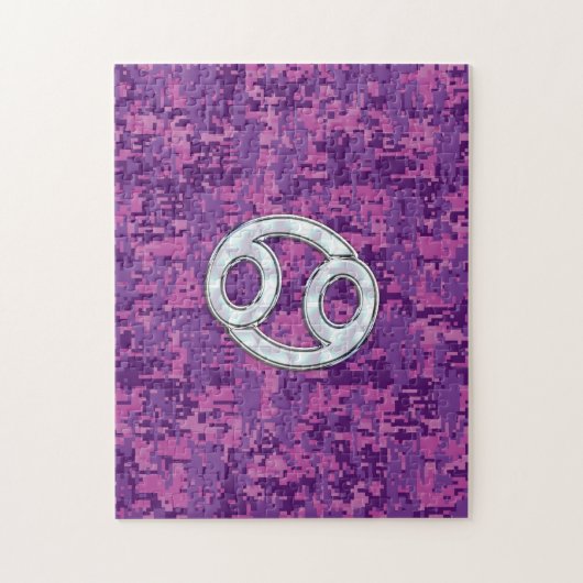 Pearl like Cancer Zodiac Sign on Digital Camo Legpuzzel (Verticaal)