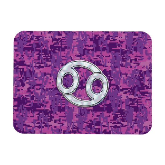 Pearl like Cancer Zodiac Sign on Digital Camo Magneet (Horizontaal)