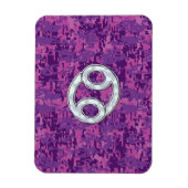 Pearl like Cancer Zodiac Sign on Digital Camo Magneet (Verticaal)
