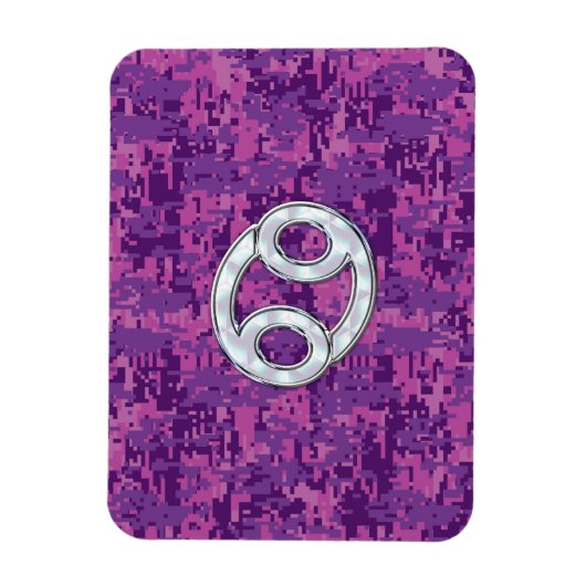 Pearl like Cancer Zodiac Sign on Digital Camo Magneet (Verticaal)