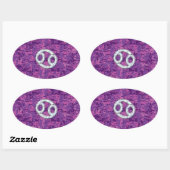 Pearl like Cancer Zodiac Sign on Digital Camo Ovale Sticker (Vel)