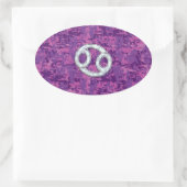 Pearl like Cancer Zodiac Sign on Digital Camo Ovale Sticker (Tas)
