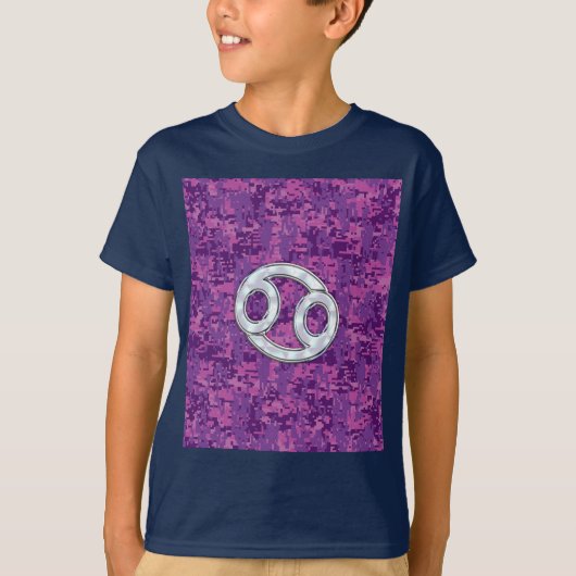 Pearl like Cancer Zodiac Sign on Digital Camo T-shirt (Voorkant)