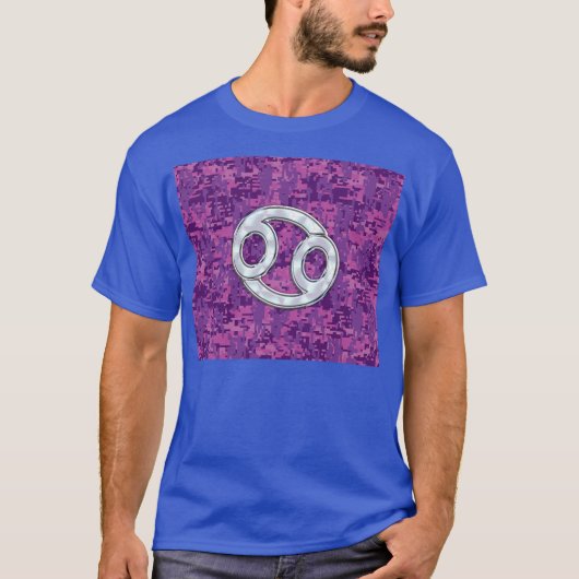 Pearl like Cancer Zodiac Sign on Digital Camo T-shirt (Voorkant)