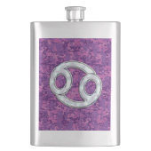 Pearl like Cancer Zodiac Symbol on Digital Camo Heupfles (Voorkant)