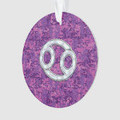 Pearl like Cancer Zodiac Symbol on Digital Camo Ornament (voorkant)