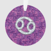 Pearl like Cancer Zodiac Symbol on Digital Camo Ornament (voorkant)
