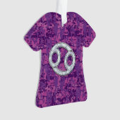 Pearl like Cancer Zodiac Symbol on Digital Camo Ornament (voorkant)