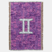 Pearl like Gemini Zodiac Sign on Digital Camo Deken (Voorkant Verticaal)