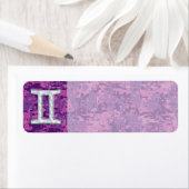 Pearl like Gemini Zodiac Sign on Digital Camo Etiket (Insitu)