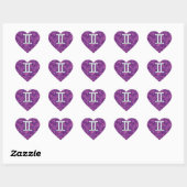 Pearl like Gemini Zodiac Sign on Digital Camo Hart Sticker (Vel)