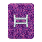 Pearl like Gemini Zodiac Sign on Digital Camo Magneet (Verticaal)