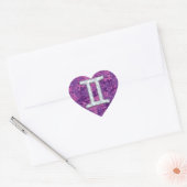 Pearl like Gemini Zodiac Symbol Digital Camouflage Hart Sticker (Envelop)