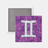 Pearl like Gemini Zodiac Symbol Digital Camouflage Magneet (Voorkant / Achterkant)