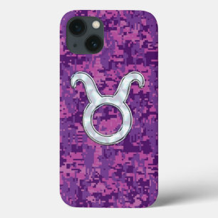 Pearl like Taurus Sign Pink Digital Camouflage Case-Mate iPhone Case