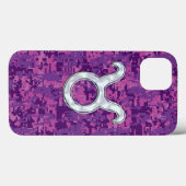 Pearl like Taurus Sign Pink Digital Camouflage Case-Mate iPhone Case (Achterkant (horizontaal))
