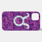 Pearl like Taurus Zodiac Sign Fuchsia Digital Camo Case-Mate iPhone Case (Achterkant (horizontaal))
