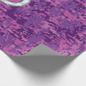 Pearl like Taurus Zodiac Sign on Pink Digital Camo Cadeaupapier (Hoek)