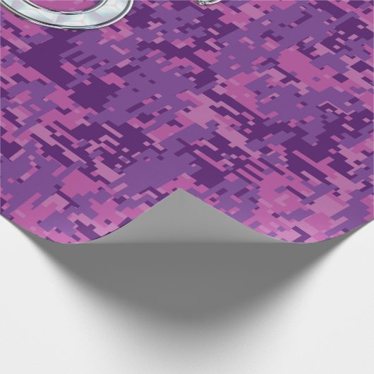 Pearl like Taurus Zodiac Sign on Pink Digital Camo Cadeaupapier (Hoek)