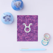 Pearl like Taurus Zodiac Sign on Pink Digital Camo Flyer (Enkel)