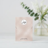 Pearl Logo Bracelet Display Card Visitekaartje (Staand voorkant)