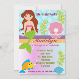 Pearl Mermaid Pool Party Kaart