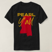 Pearl Mississippi Y Pride State Map Cute T-shirt (Design voorkant)