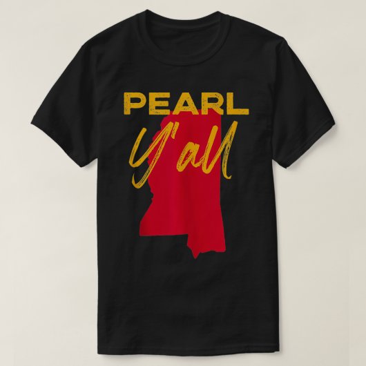 Pearl Mississippi Y Pride State Map Cute T-shirt (Design voorkant)