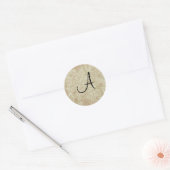 Pearl Monogram Envelopsluiting Ronde Sticker (Envelop)