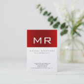 Pearl Monogram Rood Gestreept Schoon Visitekaartje (Staand voorkant)