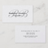 Pearl Monogram Script Manager Visitekaartje (Voorkant / Achterkant)