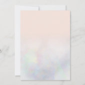 Pearl nacre blush roze bat mitzvah foto kaart (Achterkant)